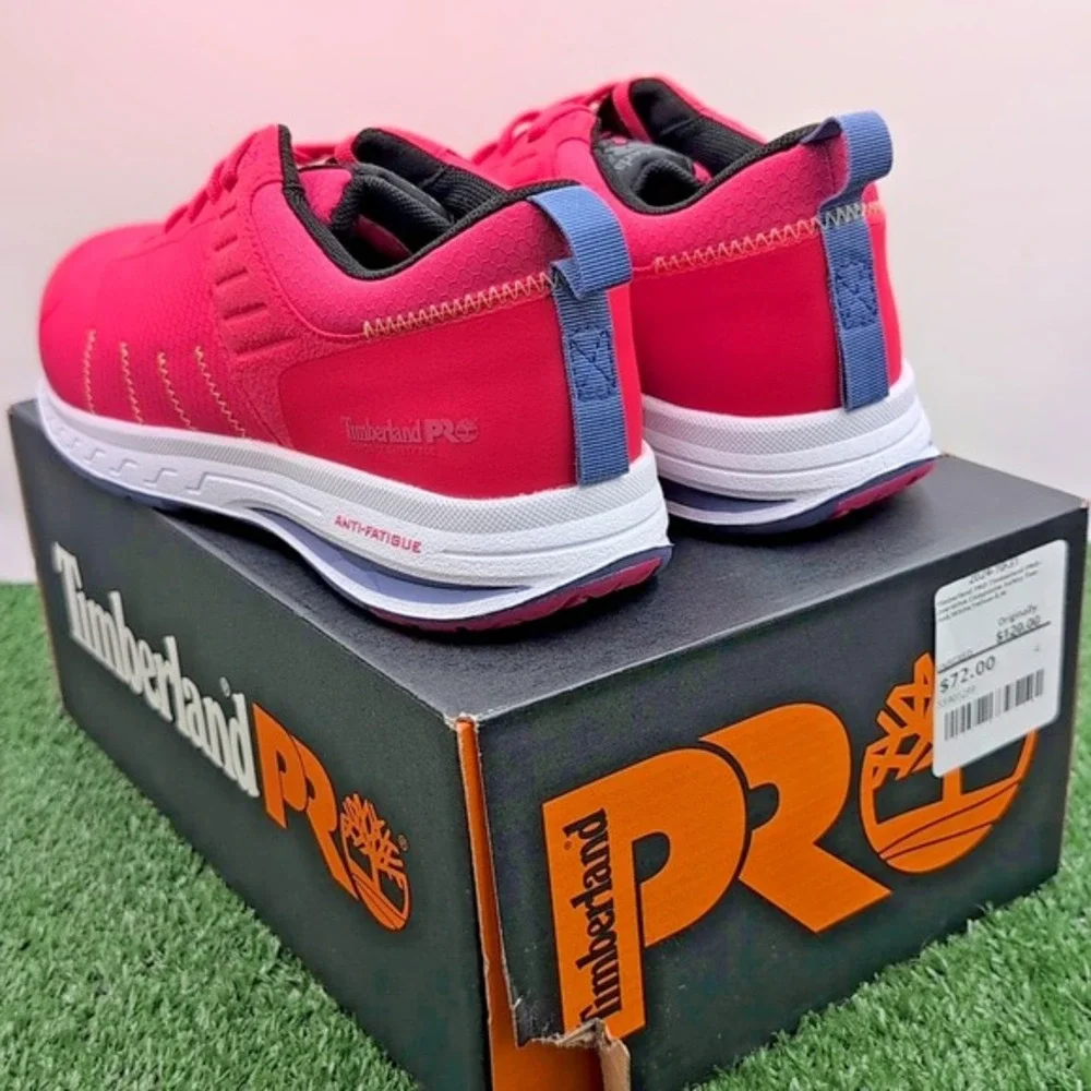 Timberland Pro Shoes‎ Womens Size 9 M Anti Fatigue Composite Toe Work Shoes Pink